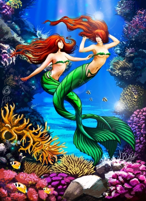 mermaid twins