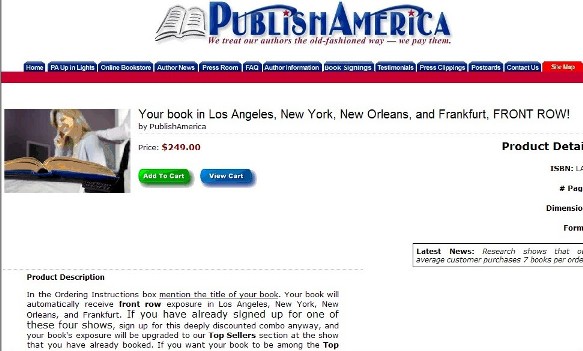 Publish America scam $249