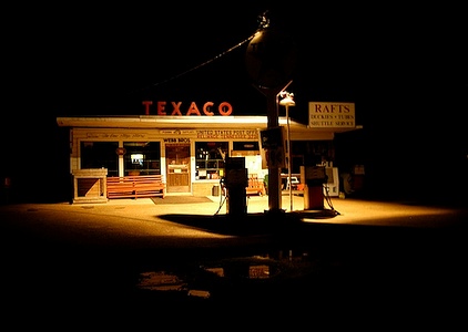 Texaco at night