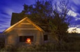 House with pumpkin